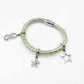 Factory Wholesale Stingray Leather Bracelet with Custom Made Charms